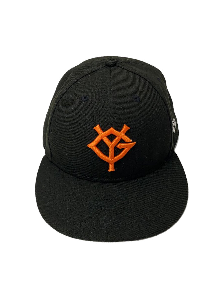 【中古】NEW ERA◆読売ジャイアンツ/キャップ/7 3/4/ポリエステル/BLK/メンズ【服飾雑貨他】
