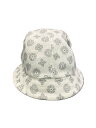 【中古】ハット/FREE/ポリエステル/WHT/総柄/メンズ//【服飾雑貨他】