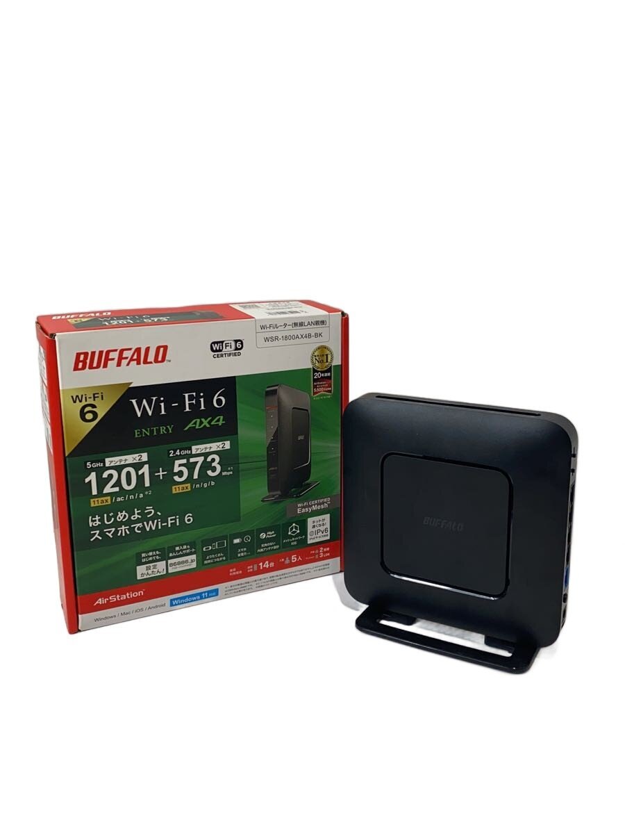 【中古】BUFFALO◆無線LANルーター(Wi-Fiルーター) WSR-1800AX4B-BK【パソコン】