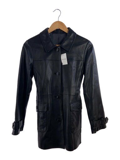【中古】コート/9/羊革/BLK【レディースウェア】 【中古】コート/9/羊革/BLK【レディースウェア】