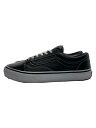 【中古】VANS◆V36CF LEA OLD SKOOL/ローカットスニーカー/24cm/BLK/600774-0001【シューズ】