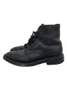 【中古】BURBERRY BLACK LABEL◆レースアップブーツ/2/BLK/レザー//【シューズ】