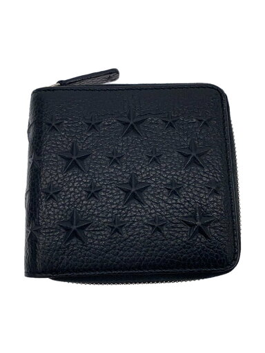 【中古】JIMMY CHOO◆2つ折り財布/レザー//レディース/ブラック/スターエンボス【服飾雑貨他】 【中古】JIMMY CHOO◆2つ折り財布/レザー//レディース/ブラック/スターエンボス【服飾雑貨他】