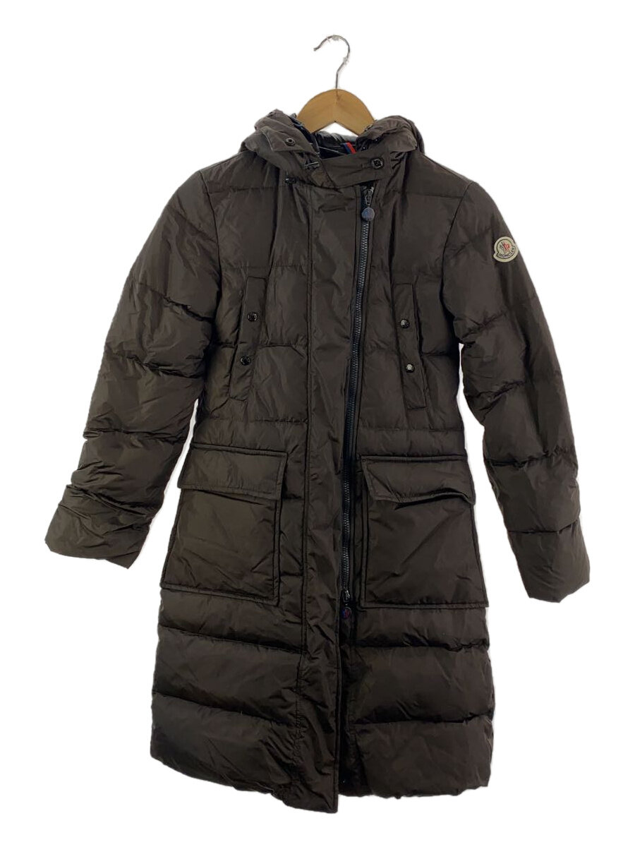 【中古】MONCLER◆MELINA/ダウンコート/00/ナイロン/BRW/無地/920-093-4935-91【レディースウェア】