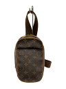 【中古】LOUIS VUITTON◆ポシェット・ガンジュ_モノグラム・キャンバス_BRW/--/BRW/総柄【バッグ】