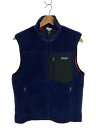 【中古】patagonia◆フリースベスト/S/ポリエステル/ネイビー/無地/STY23047FA14【メンズウェア】