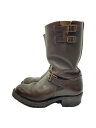 【中古】WESCO◆エンジニアブーツ/BRW/レザー【シューズ】