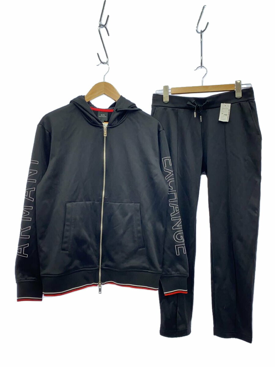 【中古】ARMANI EXCHANGE◆セットアップ/S/ポリエステル/ブラック/6GZMBMZJCCZ【メンズウェア】