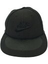 【中古】NIKE◆レザー切り替え/00s/キャップ/コットン/