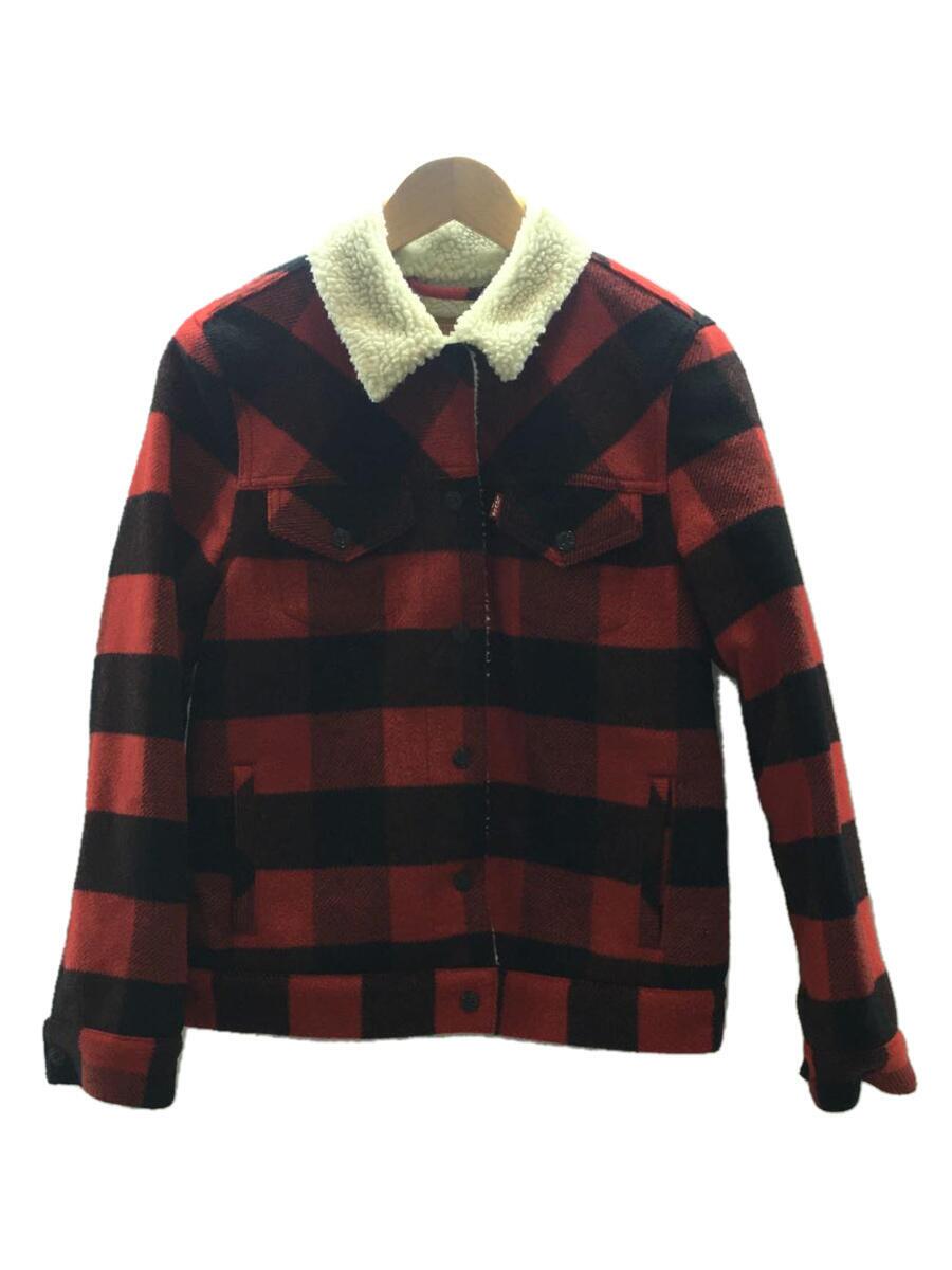 【中古】Levi’s◆裏地ボア/ジャケット/S/ポリエステル/RED/チェック/28209-0000【レディースウェア】 1