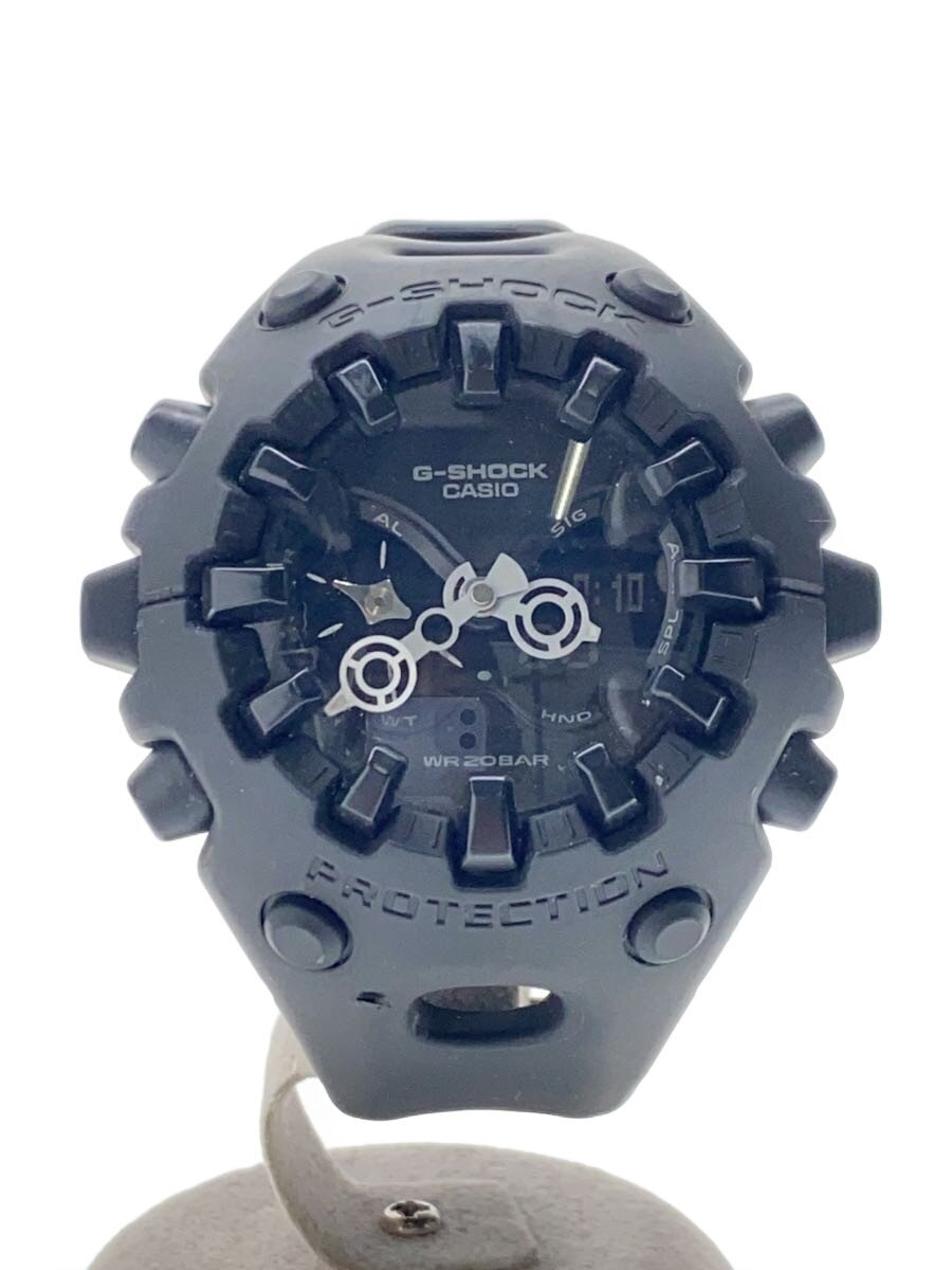 【中古】CASIO◆クォーツ腕時計_G-SHOCK/デジアナ/ラバー/BLK/BLK/SS【服飾雑貨他】