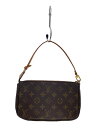 【中古】LOUIS VUITTON◆1)ポシェット・アクセソワール_モノグラム・キャンバス_BRW/PVC/BRW【バッグ】