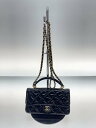 【中古】CHANEL◆マトラッセ/フォンケース/ポーチ/エナメル/BLK/AP3226【バッグ】