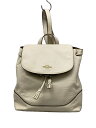 【中古】COACH◆リュック/レザー/WHT/無地/F72645【バッグ】
