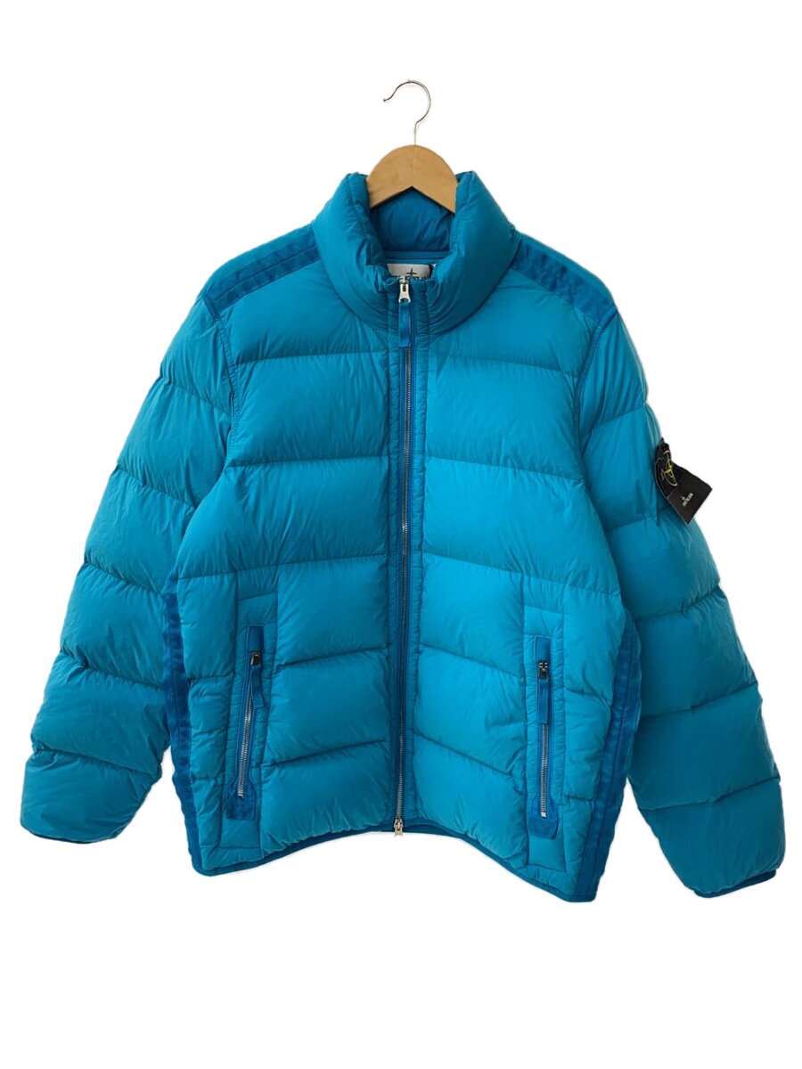【中古】STONE ISLAND◆ダウンジャケット/M/ナイロン/BLU/791544028/ナイロンストレッチスタンドカラーダウンジャケット//【メンズウェア】