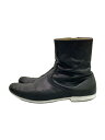 【中古】NUMBER (N)INE◆ダメージ加工ブーツ/2002SS/モダンエイジ期/ペコスブーツ/US7/BLK/レザー【シューズ】