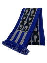 【中古】CDG◆マフラー/アクリル/BLU/ストライプ/メンズ/ロゴ柄【服飾雑貨他】