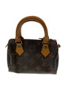 【中古】LOUIS VUITTON◆ミニ・スピーディ_モノグラム・キャンバス_BRW/PVC/BRW/モノグラム【バッグ】