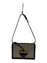 【中古】LOEWE◆ショルダーバッグ/キャンバス/ホワイト/無地/ロエベ【バッグ】