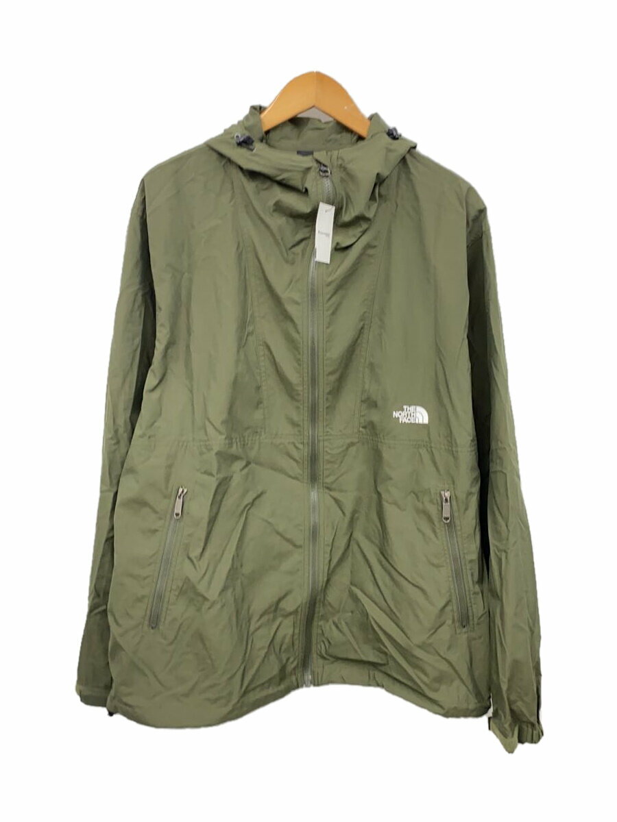 【中古】THE NORTH FACE◆COMPACT JACKET_コンパクトジャケット/XL/ナイロン/GRN/無地【メンズウェア】