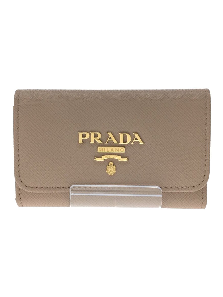【中古】PRADA◆プラダ/サフィアーノ/4連キーケース/レザー/ピンク/レディース【服飾雑貨他】