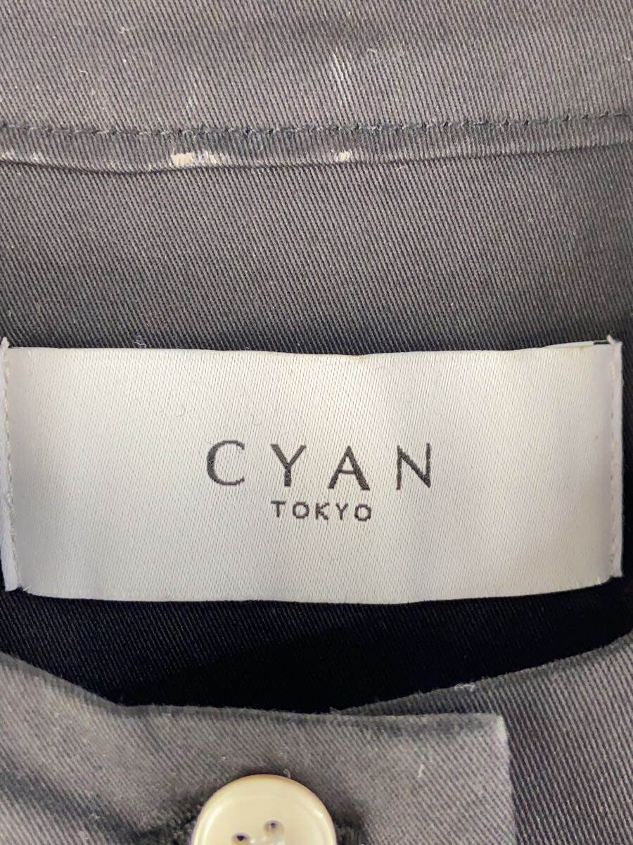 【中古】CYAN TOKYO◆シャツワンピース/FREE/コットン/BLK/無地/108002【レディースウェア】