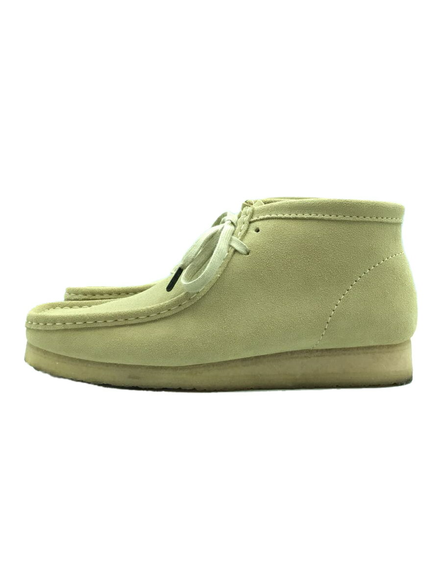 【中古】Clarks◆チャッカブーツ/26.5cm/CRM/スウェード/26773【シューズ】