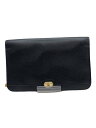 【中古】Christian Dior◆チェーンショルダーバッグ/レザー/BLK/オールド【バッグ】