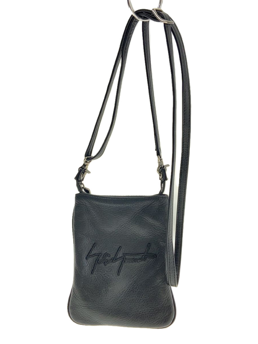 【中古】discord Yohji Yamamoto◆ショルダーバッグ/牛革/BLK/DA-I97-790【バッグ】