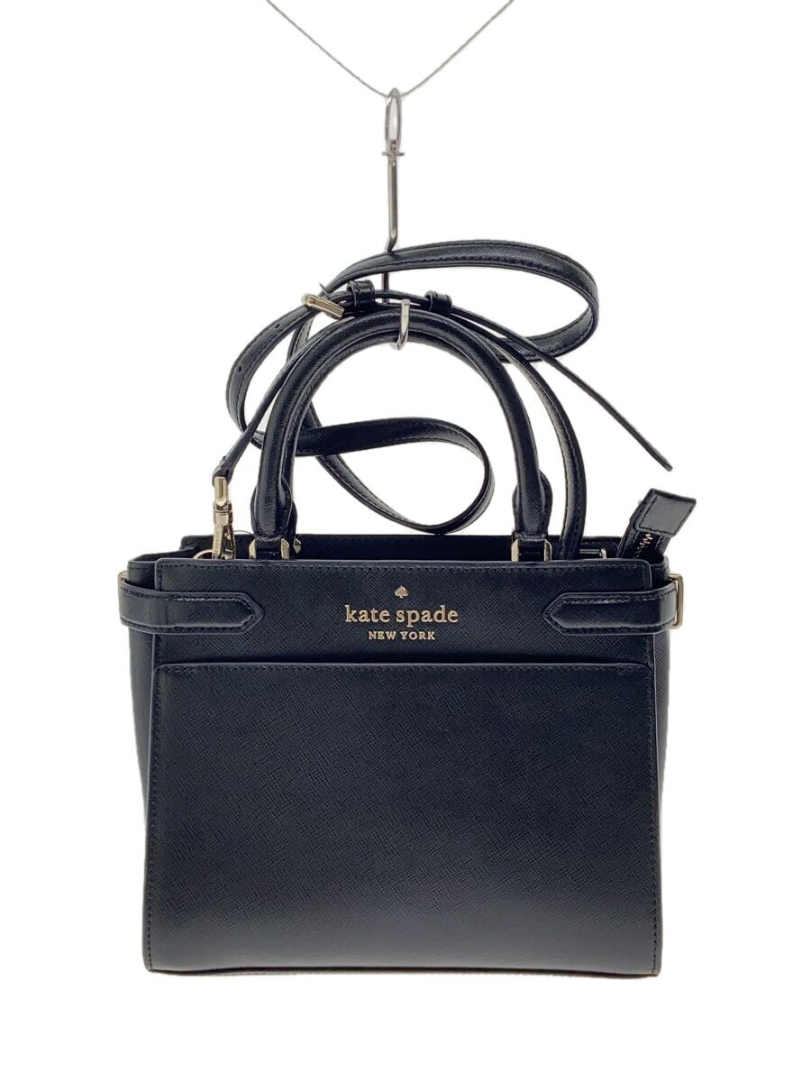 KATE SPADE - 【中古】kate spade new york◆ショルダーバッグ/レザー/BLK/無地【バッグ】