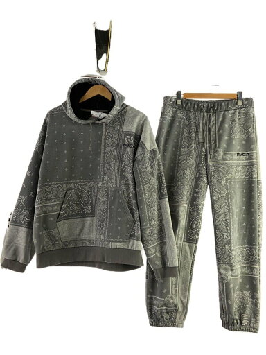 【中古】RVCA◆セットアップ/M/コットン/GRY/総柄//【メンズウェア】 【中古】RVCA◆セットアップ/M/コットン/GRY/総柄//【メンズウェア】