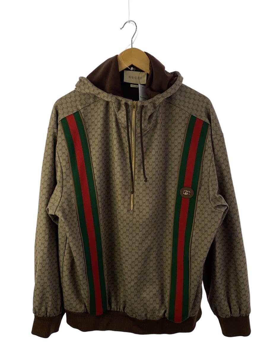 Rakuten - 【中古】GUCCI◆ジップパーカー/M/コットン/CML/モノグラム/655153 XJDFB【メンズウェア】