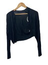 【中古】mame kurogouchi◆25SS/Woman Figure Knitted Cardiga/2/レーヨン/BLK/無地/MM25SS-KN0【レ...
