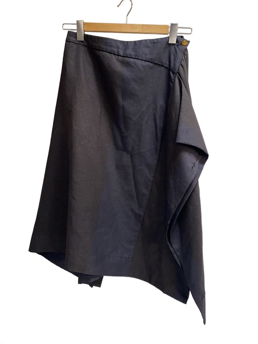 Vivienne Westwood RED LABEL◆変形Aラインロングスカート/42/コットン/グレー/356-01-25025//