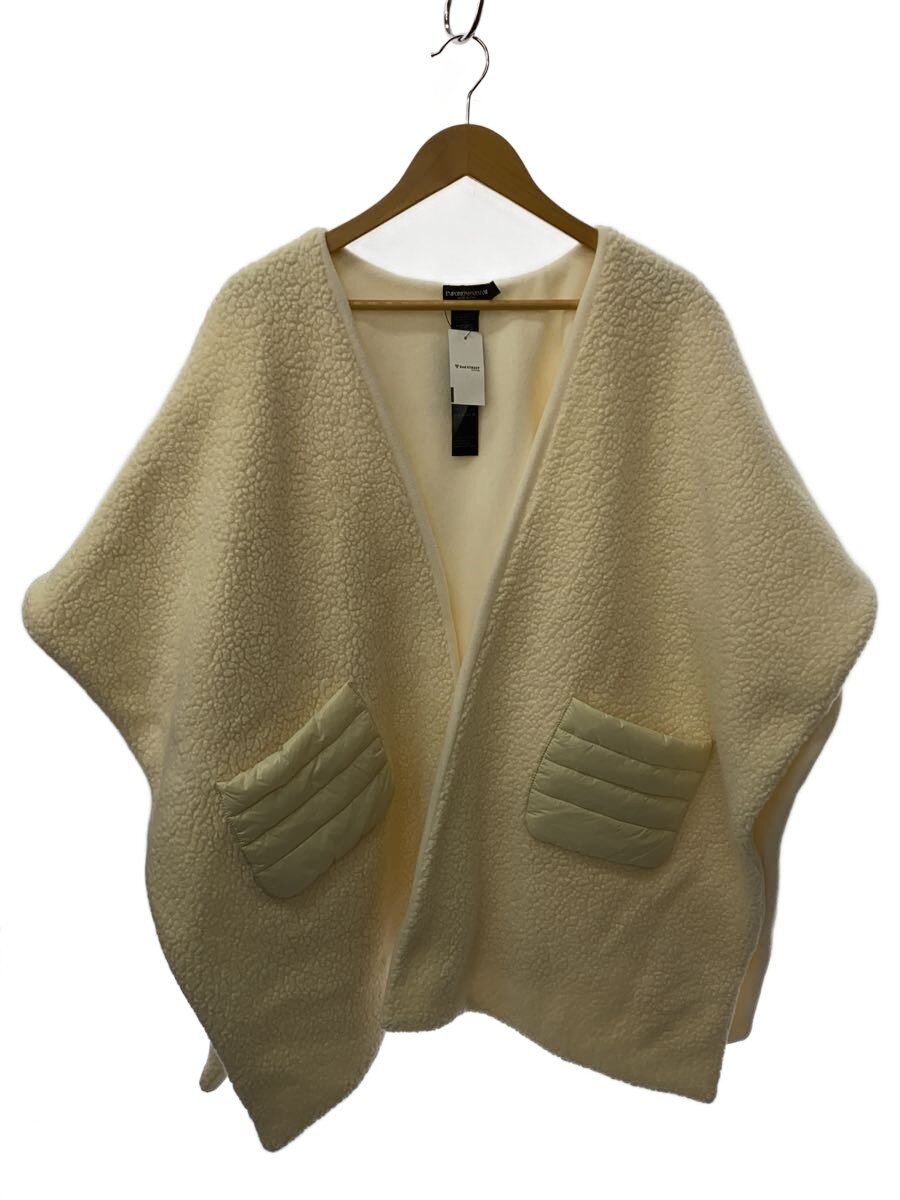 【中古】EMPORIO ARMANI◆ブルゾン/--/ウール/WHT/無地【レディースウェア】