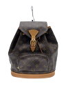 【中古】LOUIS VUITTON◆1)ミニ・モンスリ_モノグラム・キャンバス/ブラウン/リュック/M51137/バックパック【バッグ】