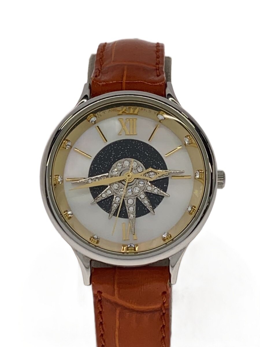 Other - 【中古】STAR JEWELRY◆クォーツ腕時計/アナログ/レザー/WHT/ORN/SS【服飾雑貨他】
