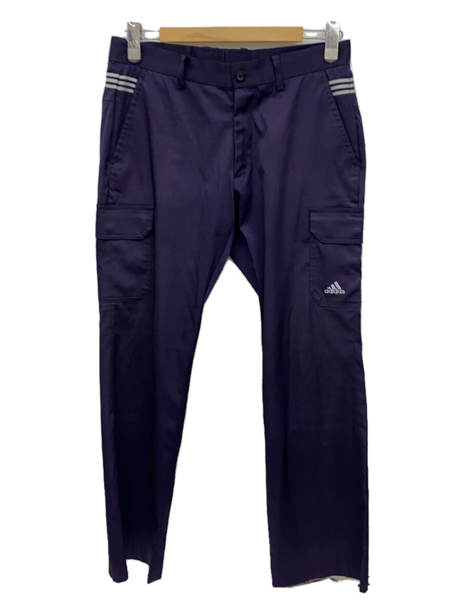 【中古】adidas◆ゴルフウェア/パンツ/スポーツウェアー/ウエスト82/パープル/JO507【スポーツ】