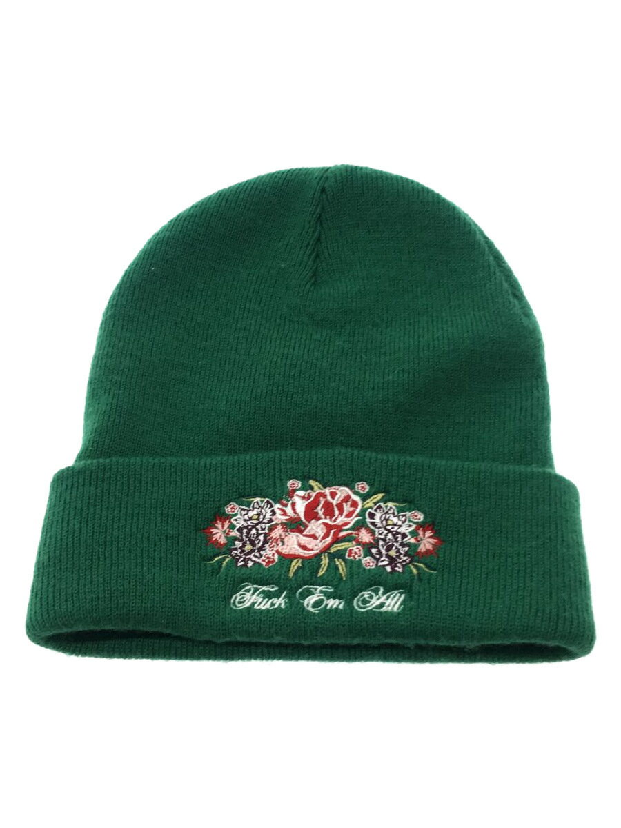 Supreme◆17AW/Centerpiece Beanie/ニットキャップ/アクリル/GRN