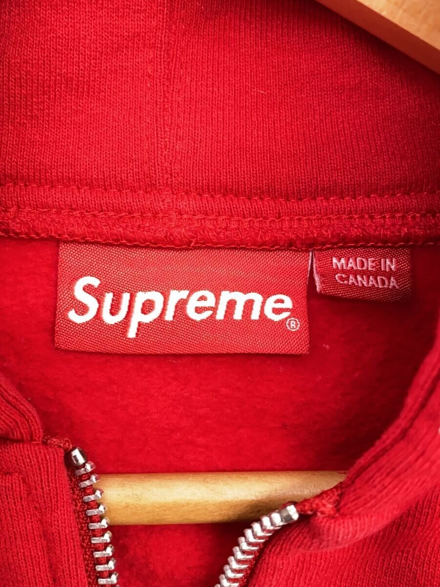 【中古】Supreme◆ジップパーカー/S/コットン/レッド【メンズウェア】