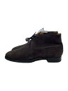 【中古】CROCKETT&JONES◆クロケットアンドジョーンズ/チャッカブーツ/UK7.5/BRW/スウェード/8489【シューズ】