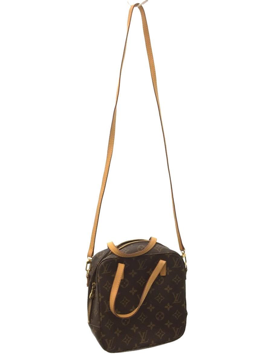 【中古】LOUIS VUITTON◆スポンティーニ_モノグラム・キャンバス_BRW/PVC/BRW【バッグ】