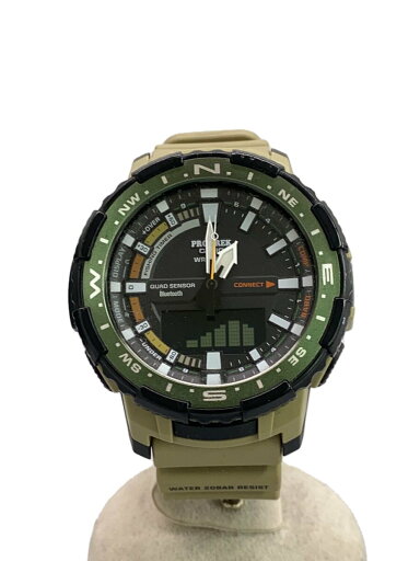 【中古】CASIO◆クォーツ腕時計_PRO TREK/デジアナ/BLK/KHK【服飾雑貨他】 【中古】CASIO◆クォーツ腕時計_PRO TREK/デジアナ/BLK/KHK【服飾雑貨他】