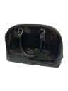 【中古】COACH◆ハンドバッグ/エナメル/BLK【バッグ】(4)