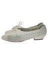 【中古】BALLY◆フラットパンプス/2/WHT/レザー/250720 01【シューズ】(4)
