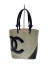 【中古】CHANEL◆トートバッグ/レザー/WHT/A25166//【バッグ】