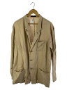 【中古】yohji yamamoto POUR HOMME◆ノッチドラペル/パッチポケット/テーラードジャケット/2/リネン/BEG/HN-J96-322【メンズウェア】