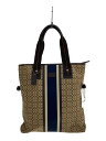 【中古】COACH◆ミニシグネチャー/トートバッグ/キャンバス/BEG/総柄/F70773【バッグ】