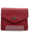 【中古】COACH◆3つ折り財布_オールレザー/レザー/RED/レディース【服飾雑貨他】(4)