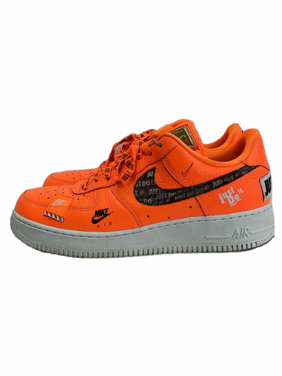 【中古】NIKE◆AIR FORCE 1 07 PRM JDI/エアフォースプレミアムジャストドゥイット/オレンジ/27.5cm/【シューズ】